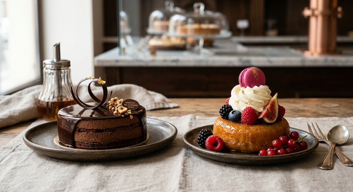Douceurs chocolatées et Baba gourmand — création Maison Du Gateau à Tarbes