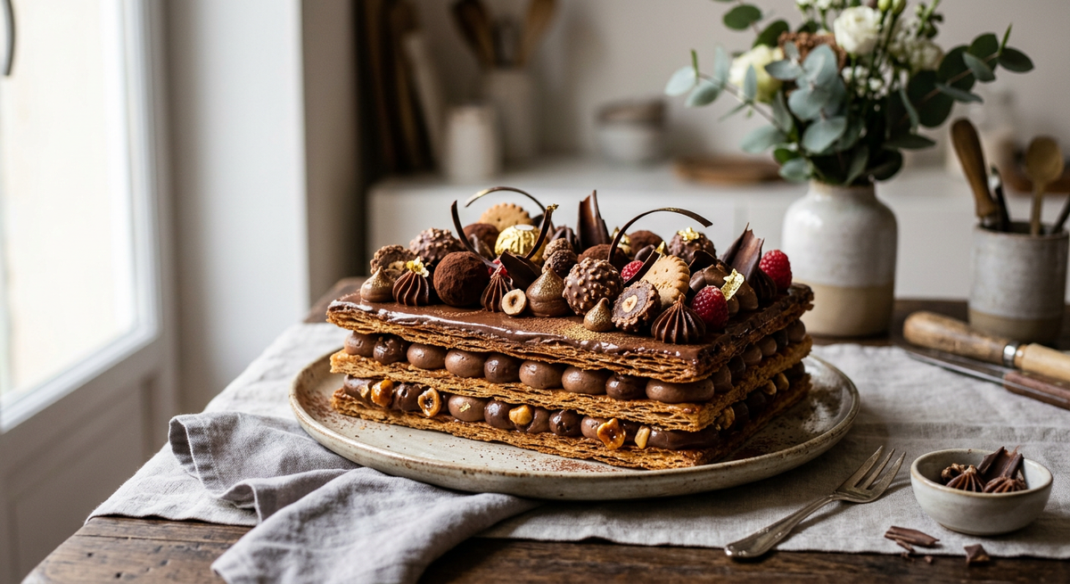Mille-Feuille Chocolat Gourmand — création Maison Du Gateau à Tarbes